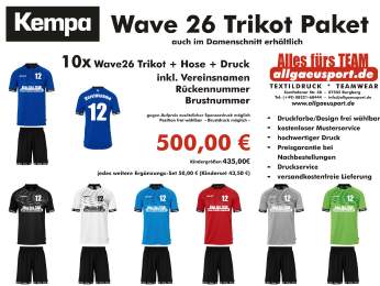 Kempa Wave26 Trikotsatz 10er