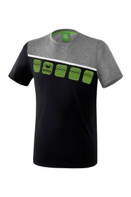 Erima 5-C T-Shirt schwarz/grau