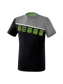 Erima 5-C T-Shirt schwarz/grau